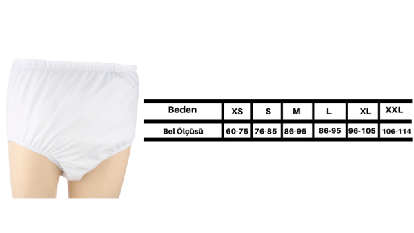 BK Premium Care Sıvı Geçirmez Yıkanabilir Hasta Külodu Slip Külot Yaşlı Külodu - Görsel 4